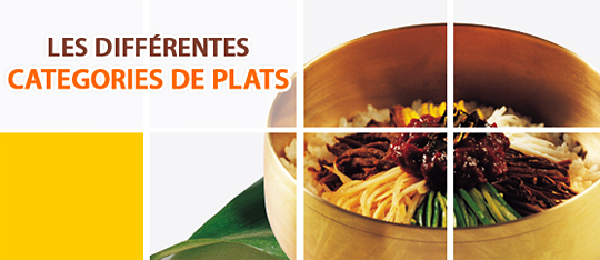 LES DIFFÉRENTES CATEGORIES DE PLATS