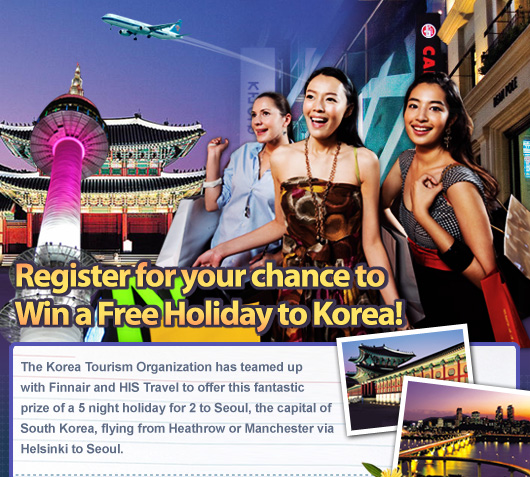 Register for your chance to Win a Free Holiday to Korea!