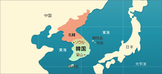 韓国地図