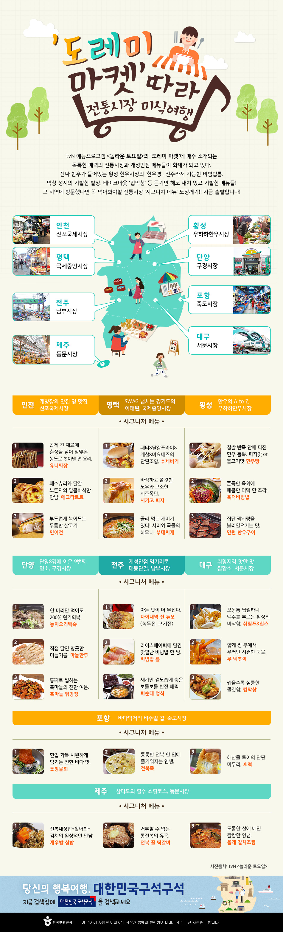 ‘도레미 마켓’ 따라 전통시장 미식여행