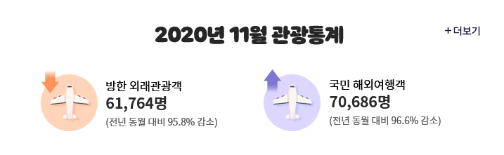 2020년 11월 관광통계 더보기