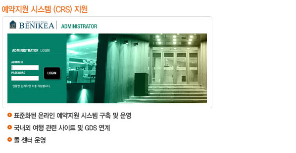 예약지원 시스템(CRS) 지원