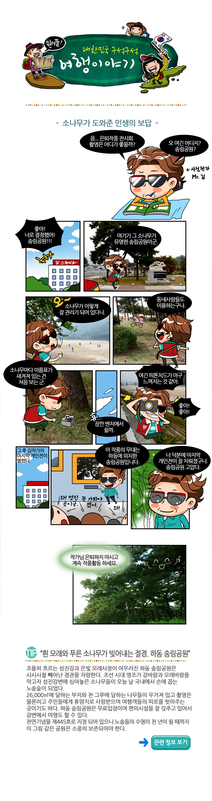 소나무가 도와준 인생의 보답
