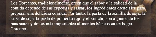 Comida coreana-Especias