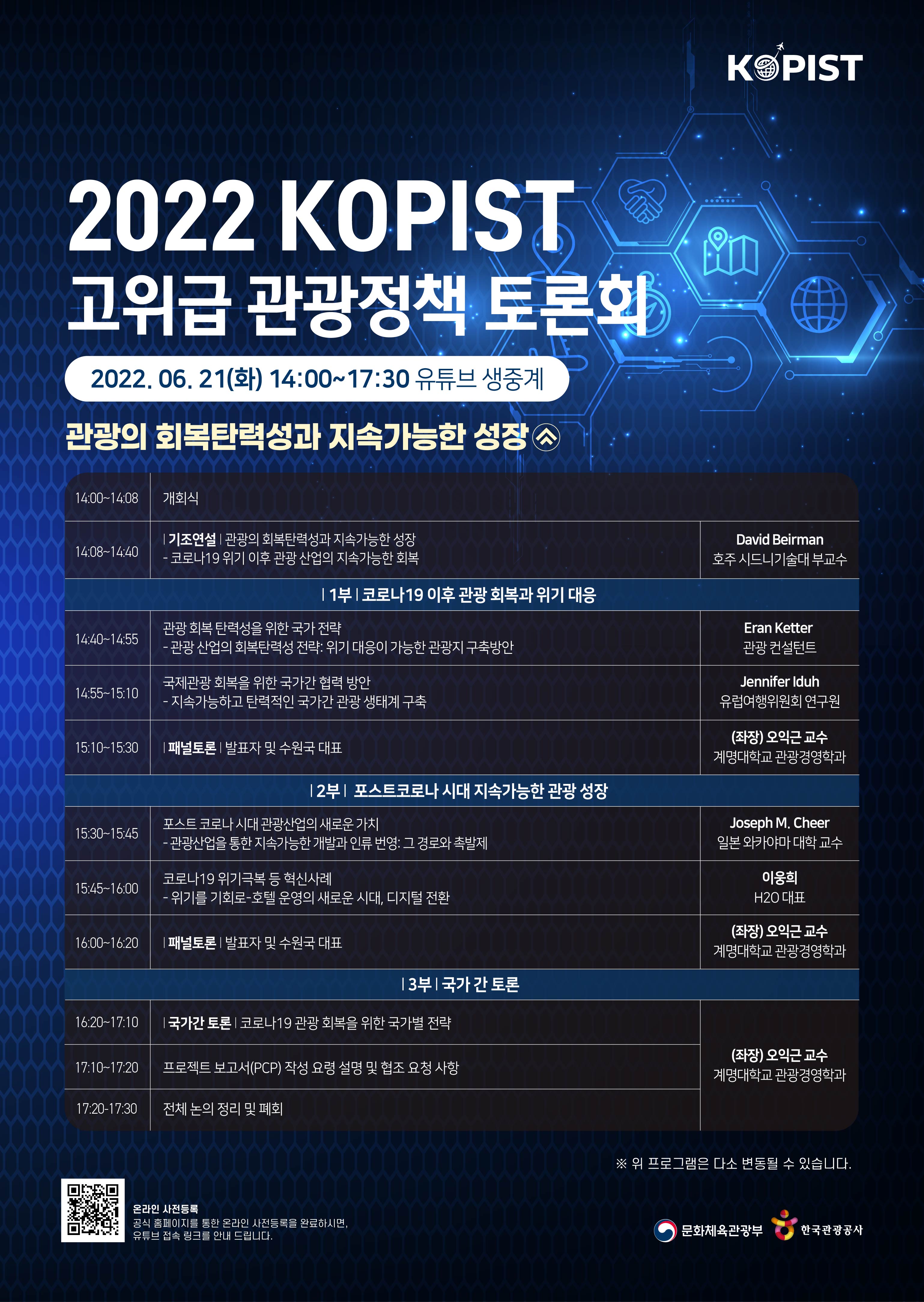 2022 KOPIST 고위급 관광정책 토론회