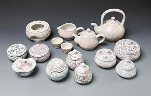 화문함 및 차도구 set