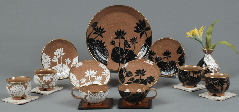 연꽃 양식기 set