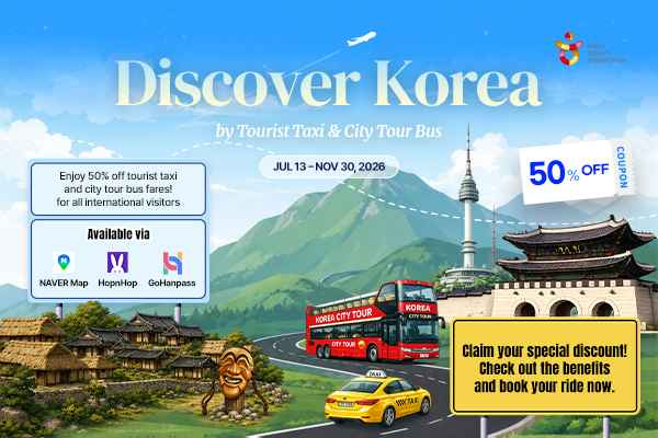 KTO Offers 50% OFF Tourist Taxi & City Tour Bus Services for International Travelers