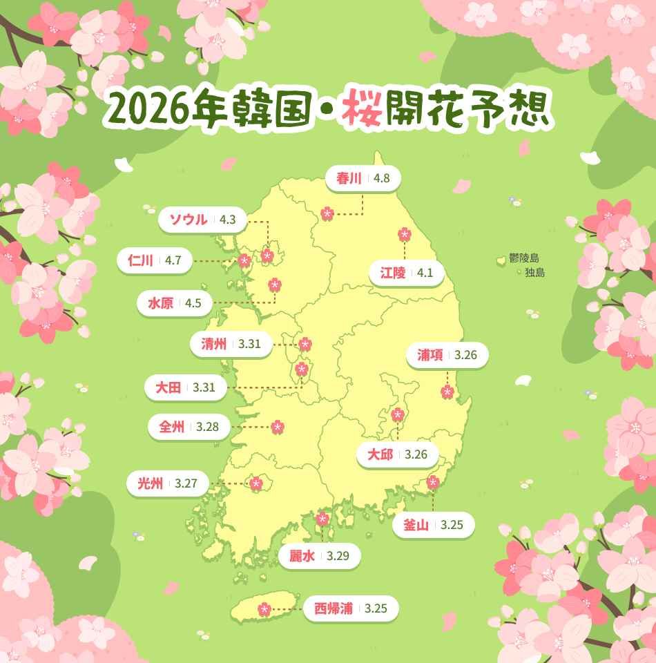 2026벚꽃개화예상시기