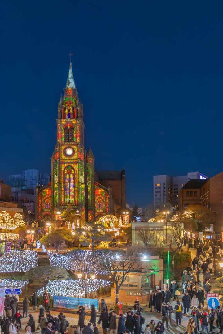 Myeongdong Cathedral at Night