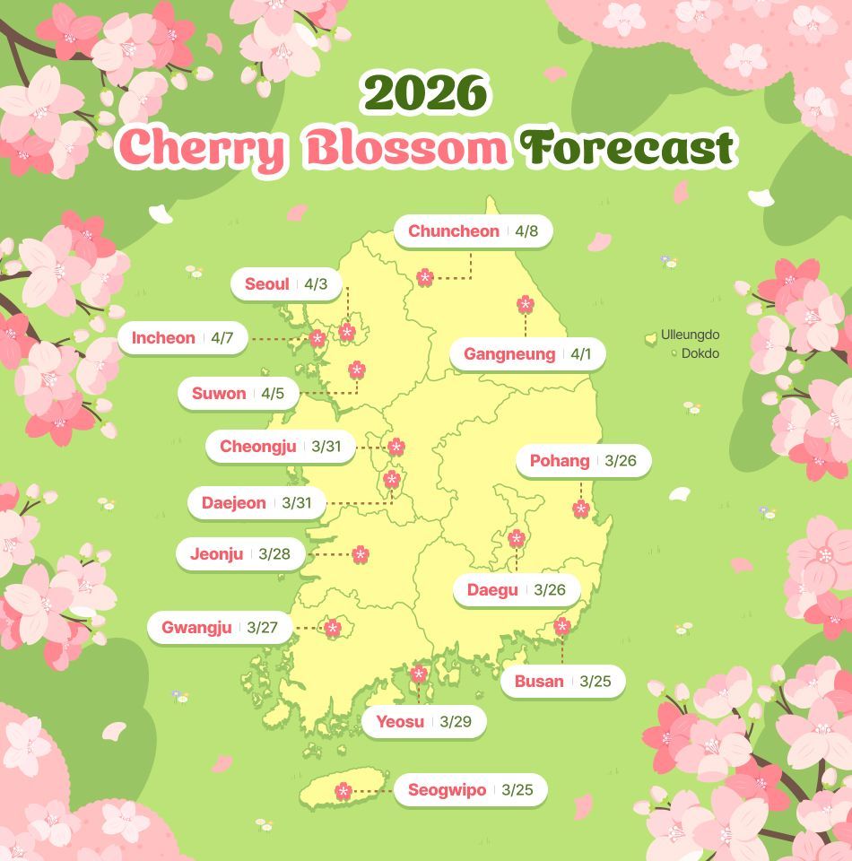 2026벚꽃개화예상시기