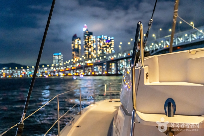 A look inside the yacht, where blankets and light refreshments are provided