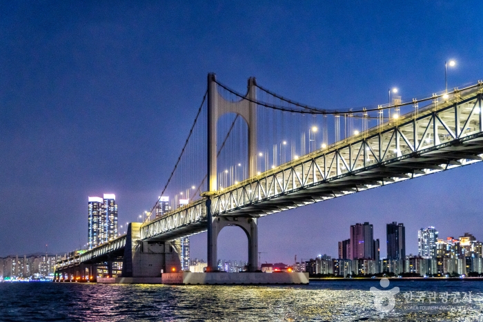 Gwangandaegyo Bridge as seen from the sea