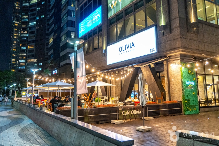 Terrace Café Olivia offers the perfect spot to Enjoy Marine City’ stunning night view