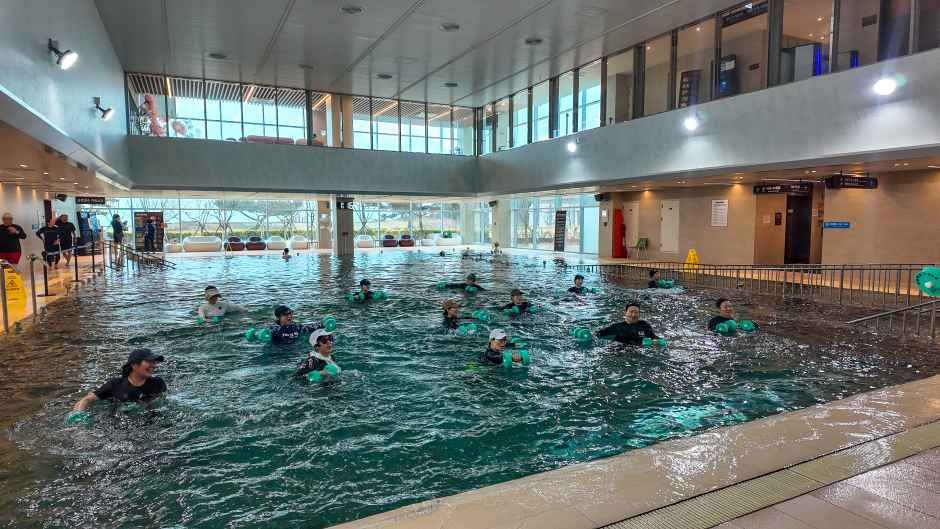 Aqua Aerobics in a Brine Pool