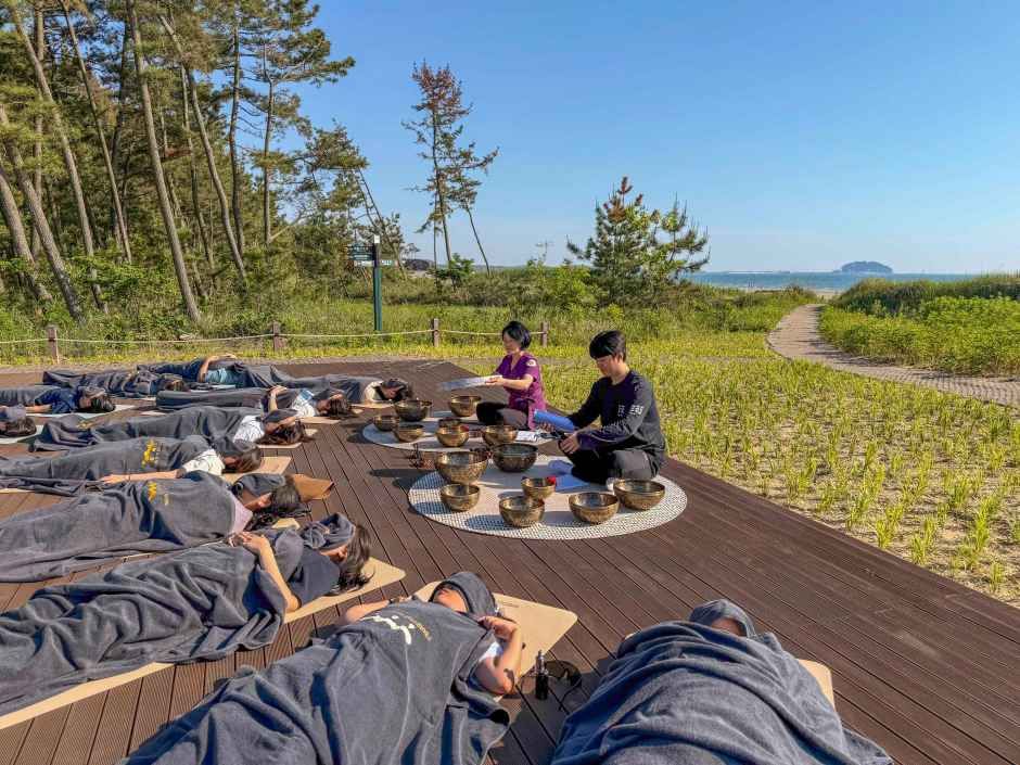 Beach Yoga Pavilion Facing the Ocean