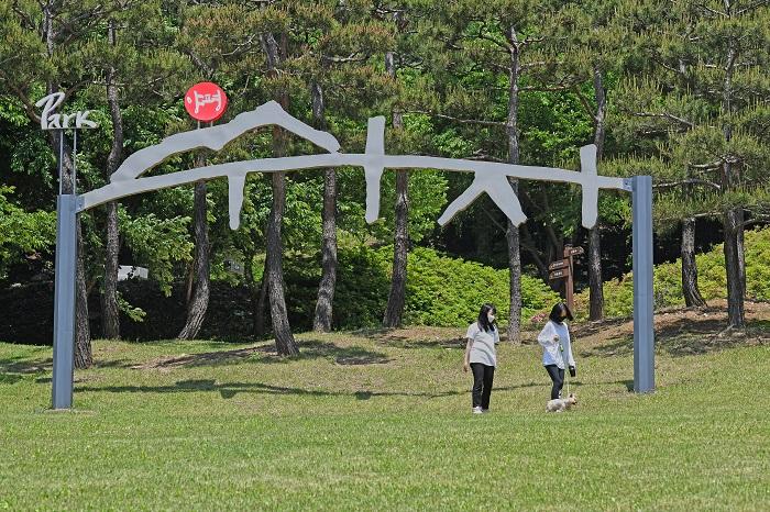 Swija Park is a good place to enjoy walk with your companion dog.