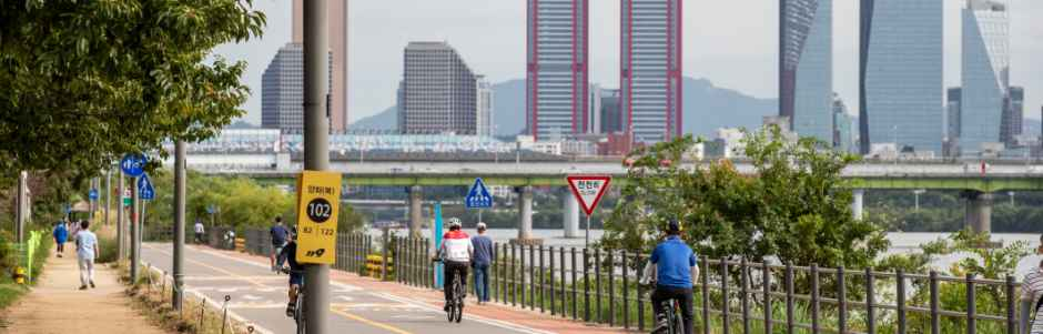 Cycling Along the River img