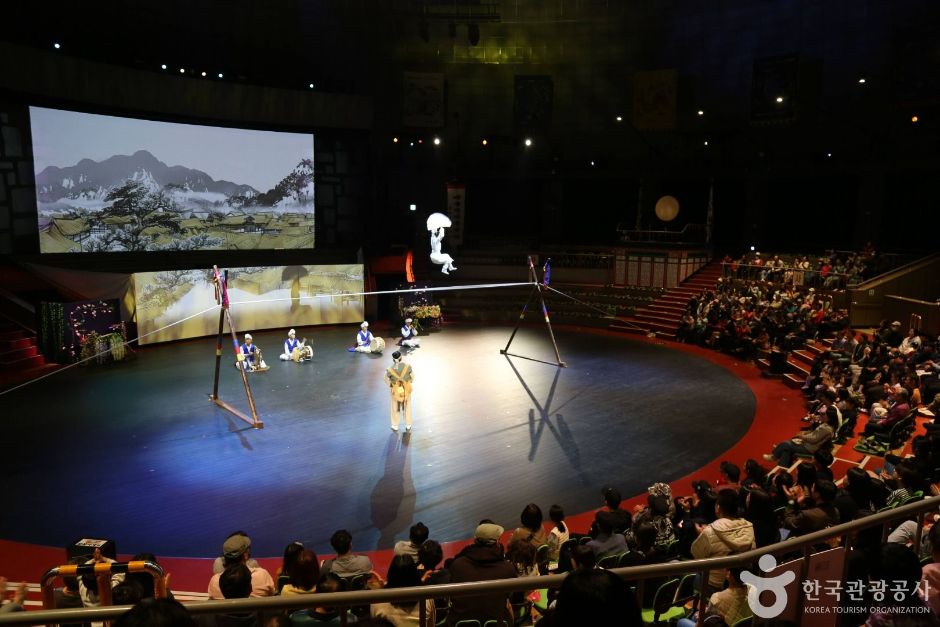 Highlight of Anseong Namsadang Nori, “tightrope walking”