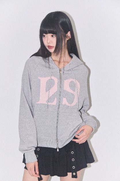 129 LOGO PATCH HOODED ZIP-UP