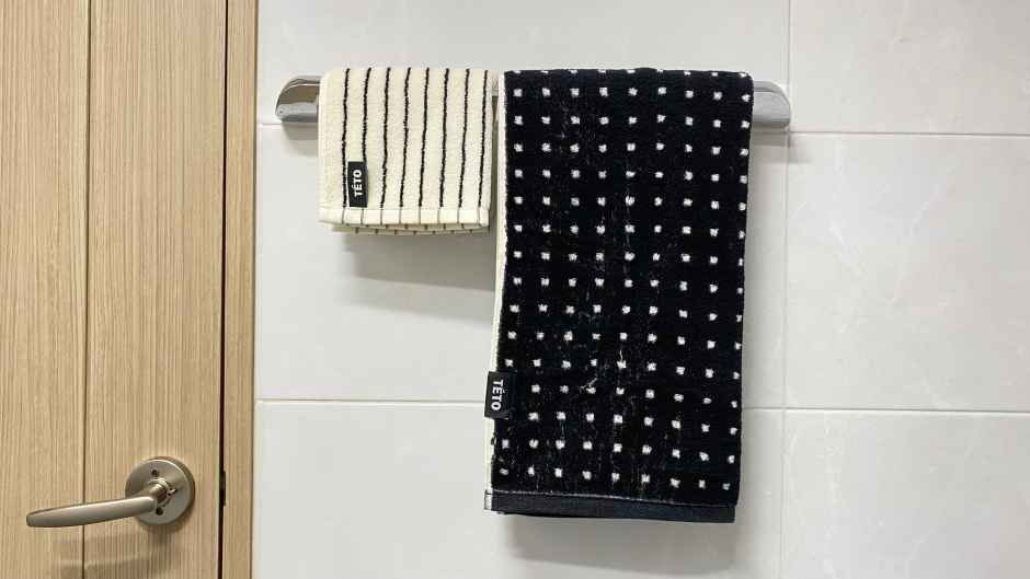 TETOのタオルで洗面所がおしゃれな雰囲気に