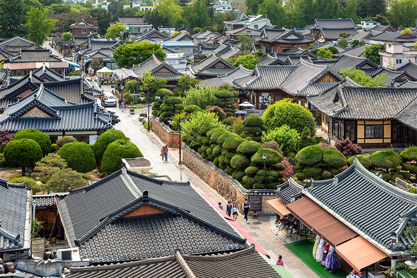 Vista de la Aldea Tradicional de Jeonju