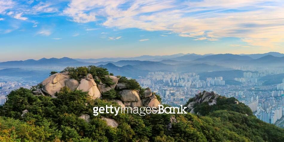 Downtown Seoul as seen from Bukhansan Mountain