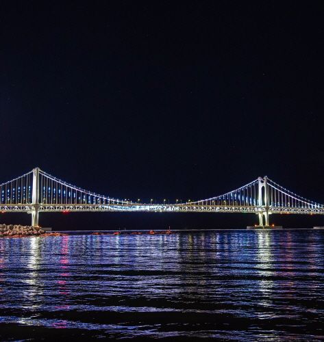 Nighttime scenery of Gwangalli Beach