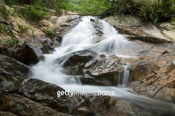 Clear stream flowing from Cheonggyesan Mountain in summer
