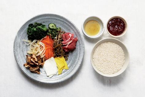 Making bibimbap