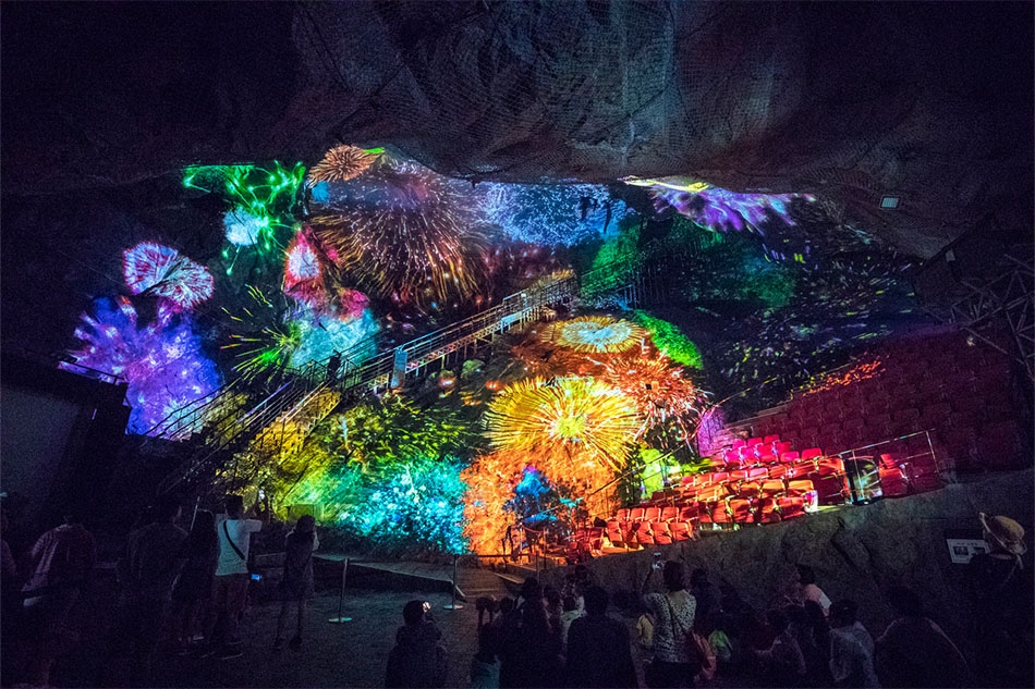 Gwangmyeong Cave’s interior adorned with a media façade (Credit: Getty Images Bank)