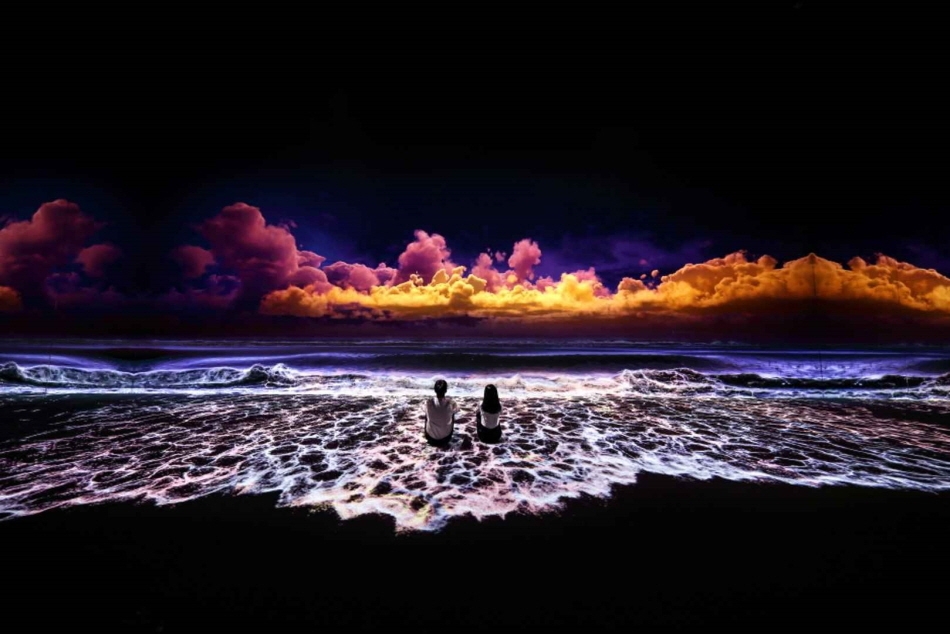 アルテミュージアム済州のイマーシブメディアアート・BEACH CLOUD（撮影：韓国観光公社観光情報監視団ソン・ピョン氏）