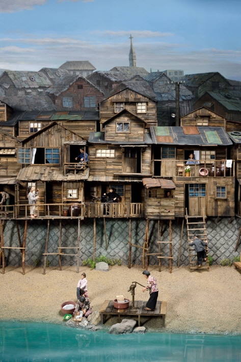 Diorama vom Dorf Panjachon (Quelle: Cheonggyecheon Museum)