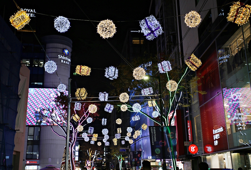 Nachtansicht in Myeong-dong