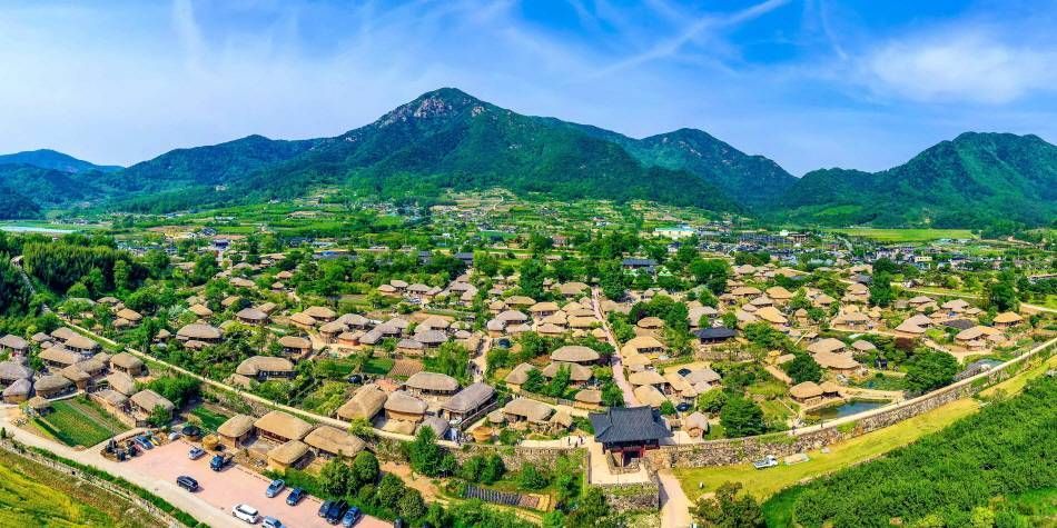 楽安邑城民俗村の全景