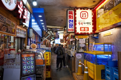 Gwangjang Market Yukhoe Tangtangi Alley