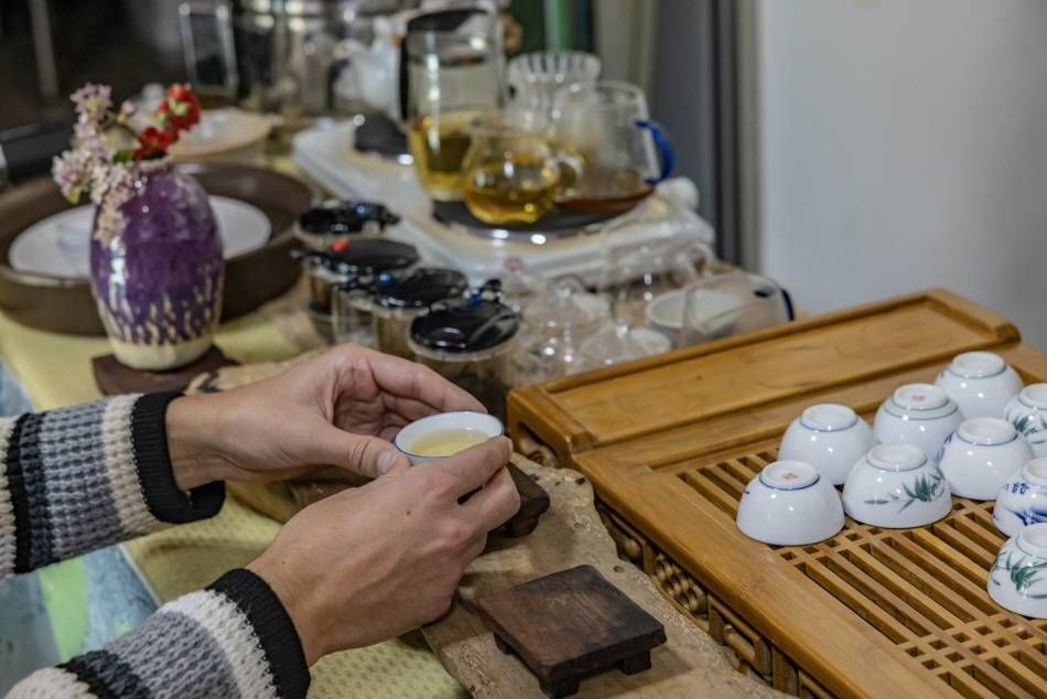 Degustando un té tradicional