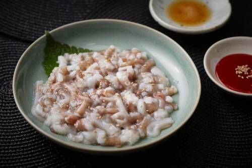 Chopped Live Octopus
