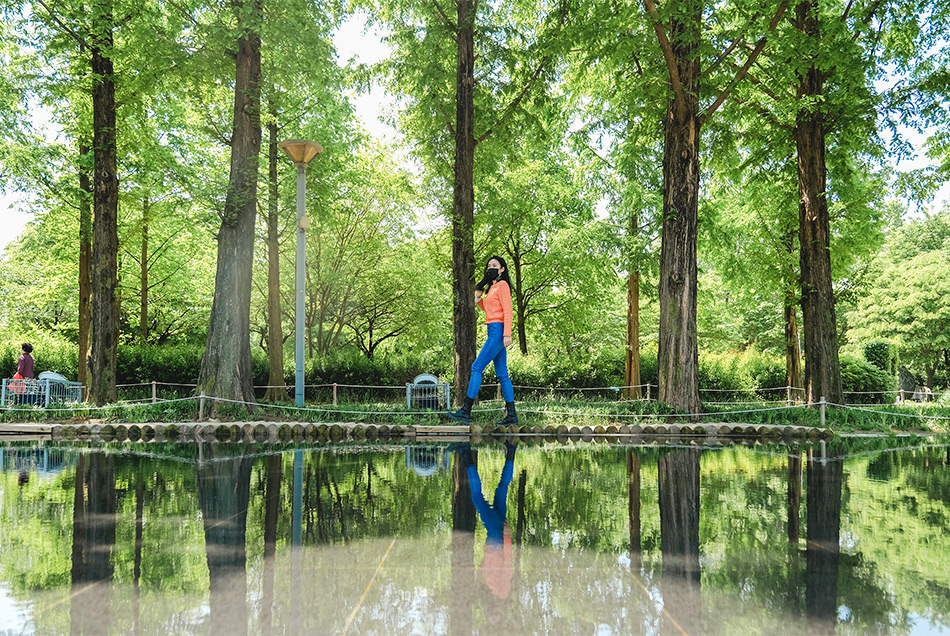 ソウルの森　鏡の池