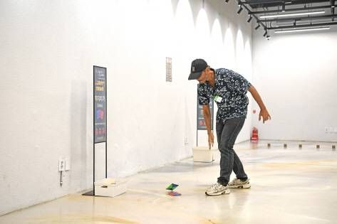 Enjoying traditional Korean games at DMZ Space