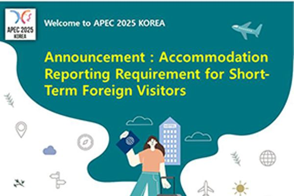 Accommodation Reporting Required for Short-Term Foreign Visitors During APEC