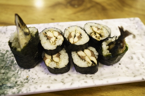 Gimbap at Ujeong Hoe Center in Jeju