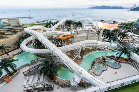 View of the outdoor waterpark (Credit: ClubD Oasis)