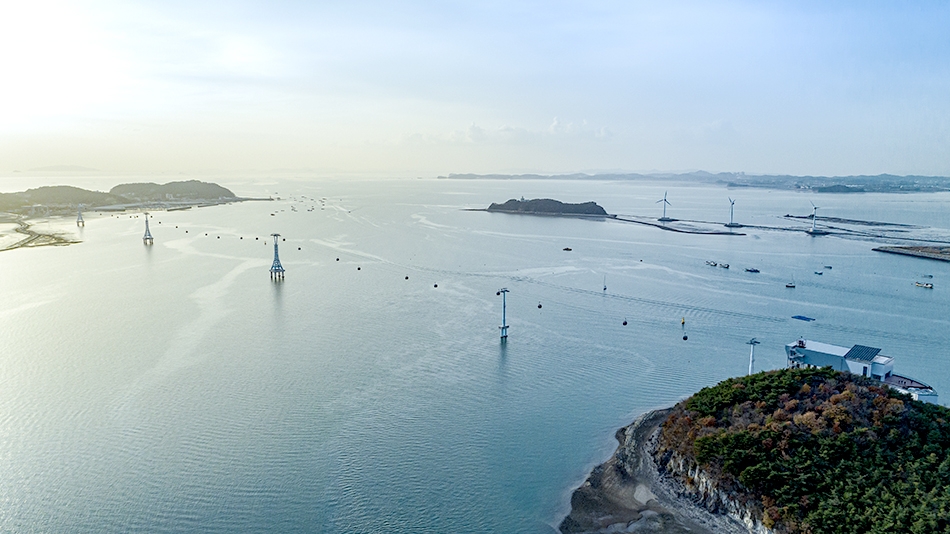 京畿道華城・嶼海浪 済扶島海上ケーブルカー（写真提供： 嶼海浪 済扶島海上ケーブルカー）