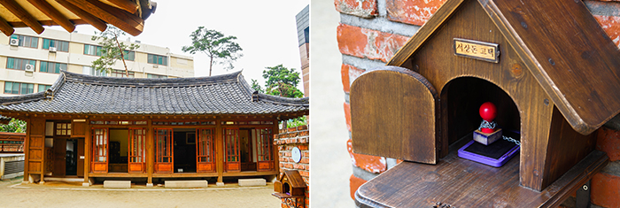 徐相敦古宅(左圖) / 每個景點都設有紀念圖章(右圖)