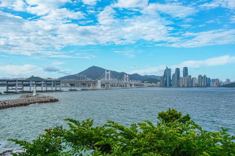 Panoramic View of Busan from Dongsaengmal Observatory