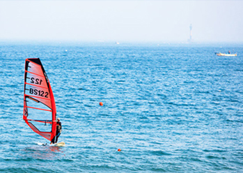 Windsurfing at Songjeong Beach 